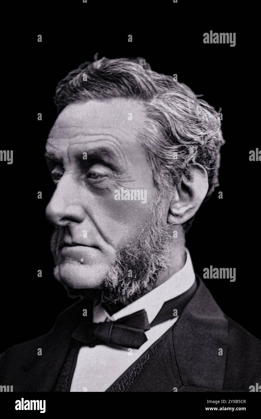 Anthony Ashley Cooper, 7. Earl of Shaftesbury. Foto mit Lock & Whitfield. Anthony Ashley-Cooper, 7. Earl of Shaftesbury KG (28. April 1801 – 1. Oktober 1885), von 1811 bis 1851 Lord Ashley genannt, war ein britischer Politiker, Philanthropist und Sozialreformer der Tory. Stockfoto