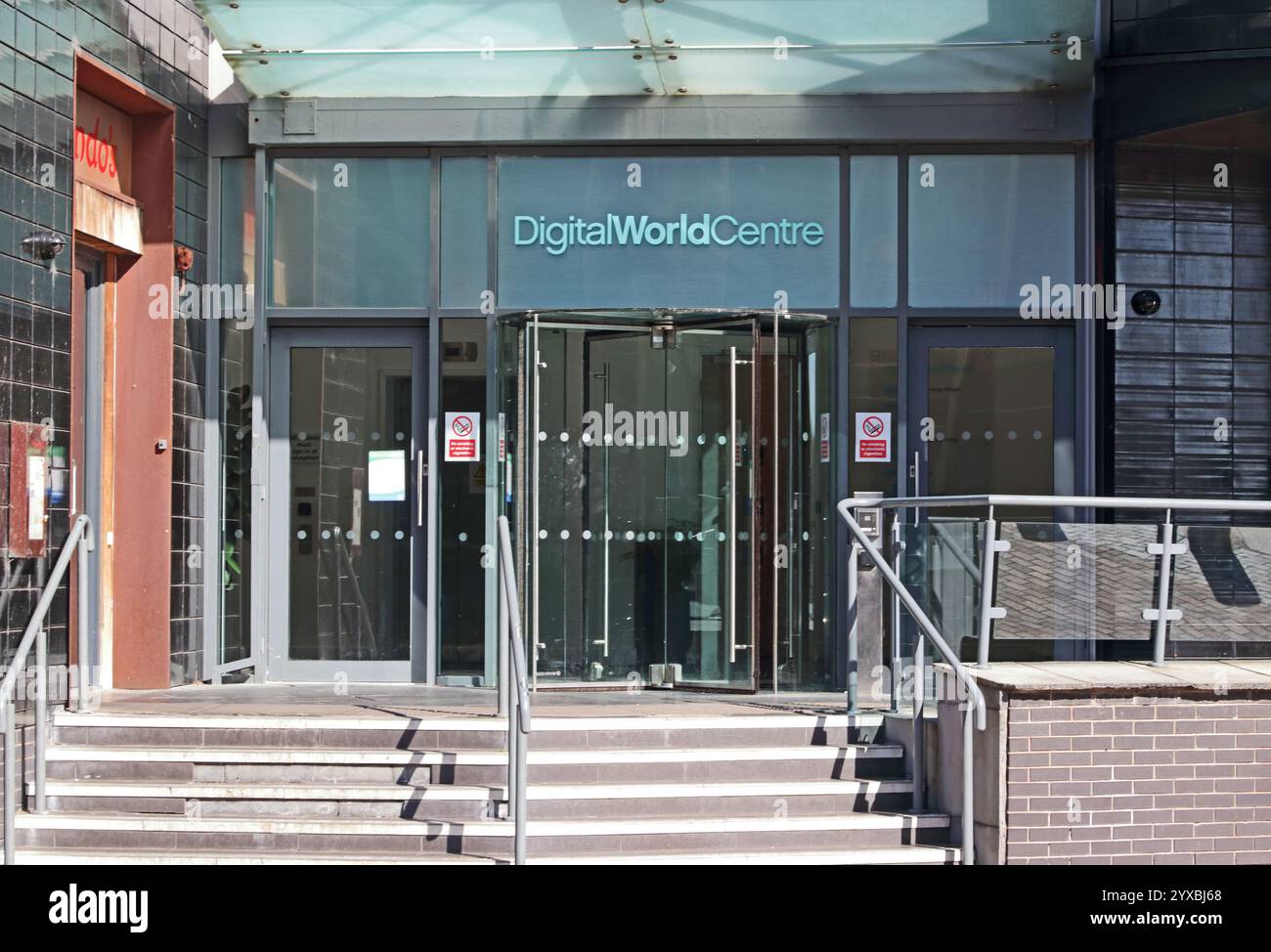 Eintritt zum Digital World Centre, Salford Quays Stockfoto