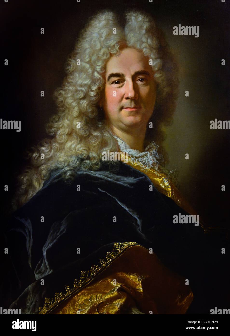 Portrait de d un homme inconnu - Porträt eines unbekannten Mannes von Hyacinthe Rigaud (1659–1743) Französisch, Frankreich, Museum für schöne Kunst, Hyacinthe Rigaud, Perpignan. Stockfoto
