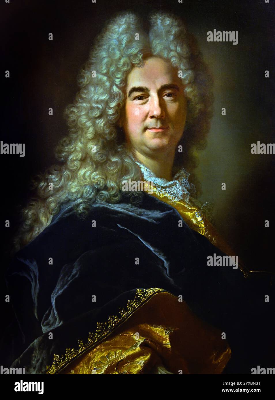 Portrait de d un homme inconnu - Porträt eines unbekannten Mannes von Hyacinthe Rigaud (1659–1743) Französisch, Frankreich, Museum für schöne Kunst, Hyacinthe Rigaud, Perpignan. Stockfoto