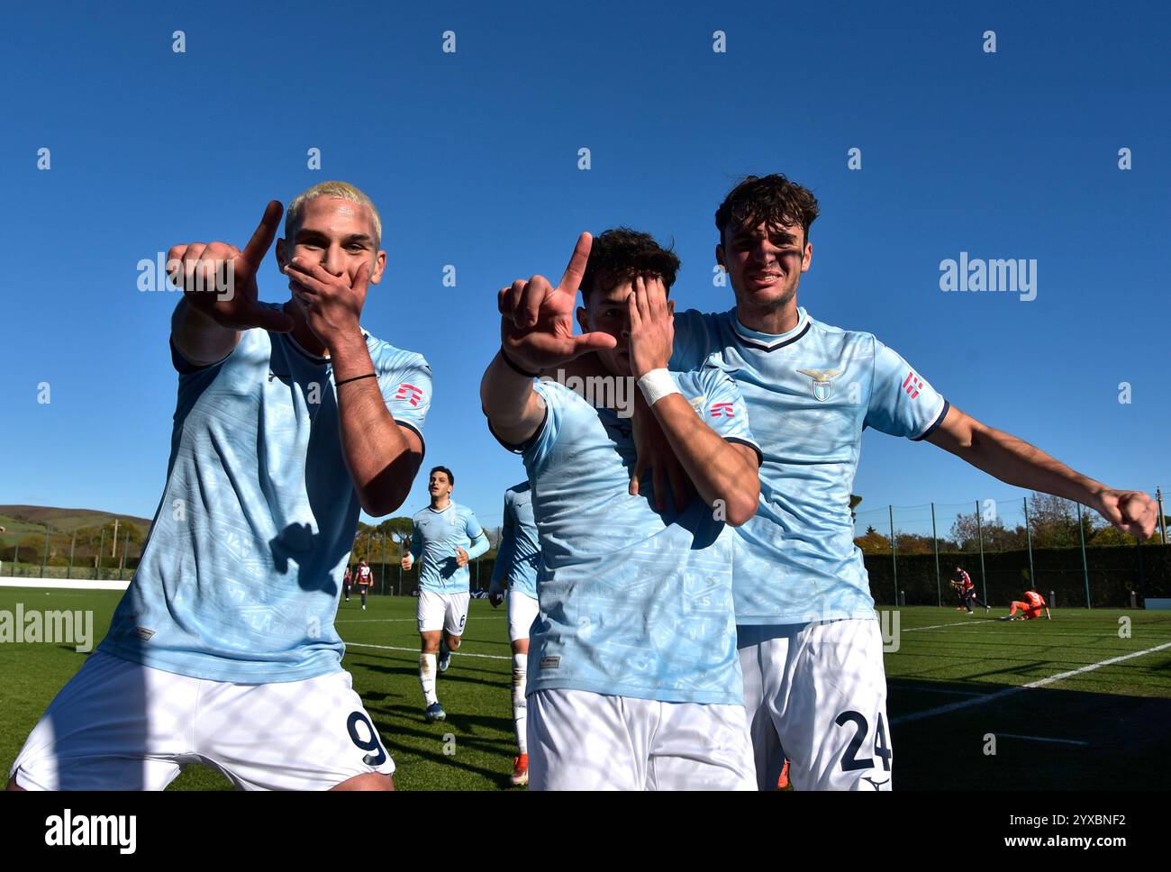 Rom, Italien. Dezember 2024. Lazio U20 gegen Bologna U20 15. Tag der italienischen Fußballmeisterschaft Primavera 1 im Mirko Fersini Stadion am 15. Dezember 2024 in Formello - Rom, Italien Credit: Roberto Bettacchi Photography/Alamy Live News Stockfoto