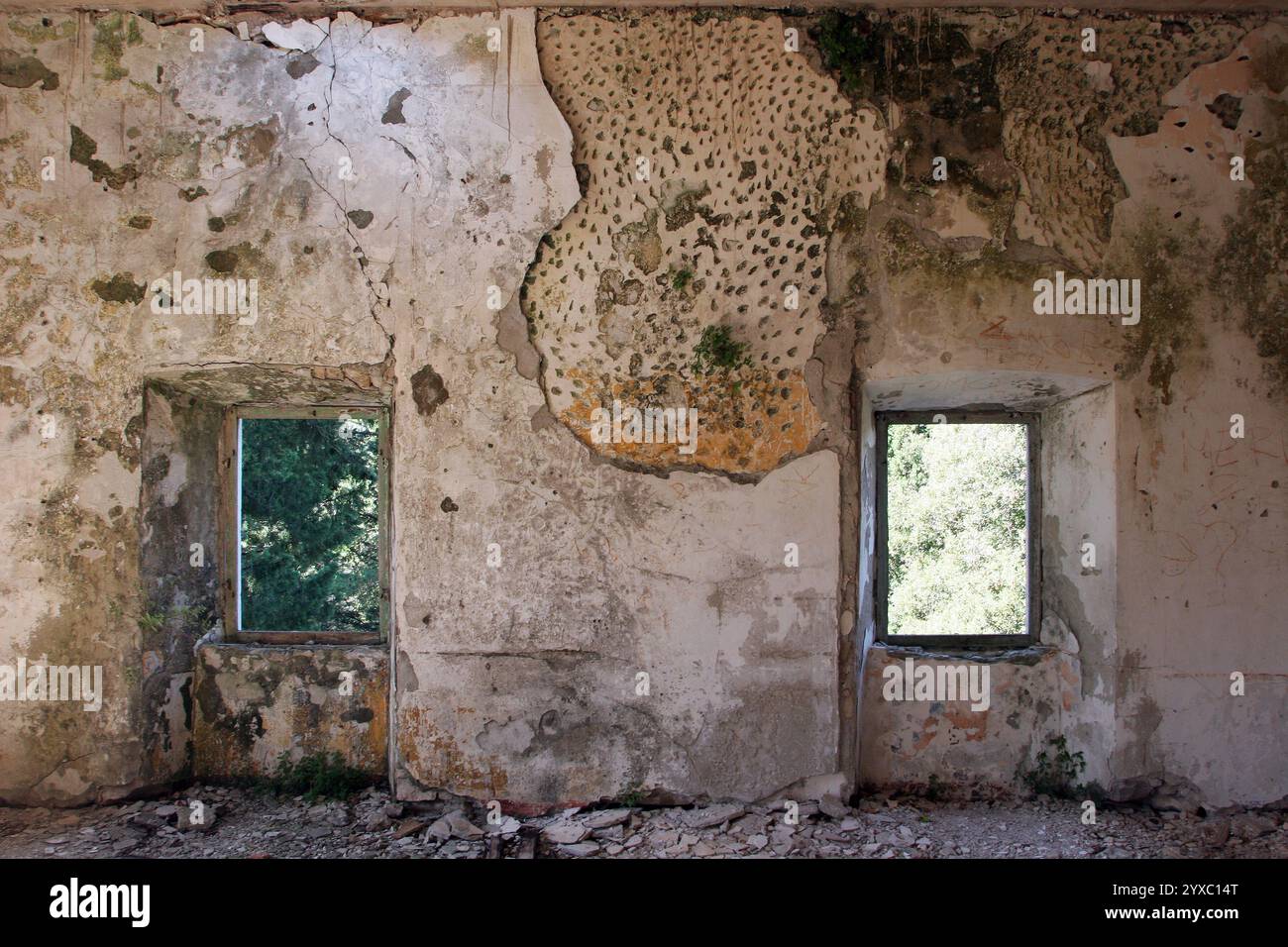 Verlassenes altes Haus in Zrnovo, Kroatien Stockfoto