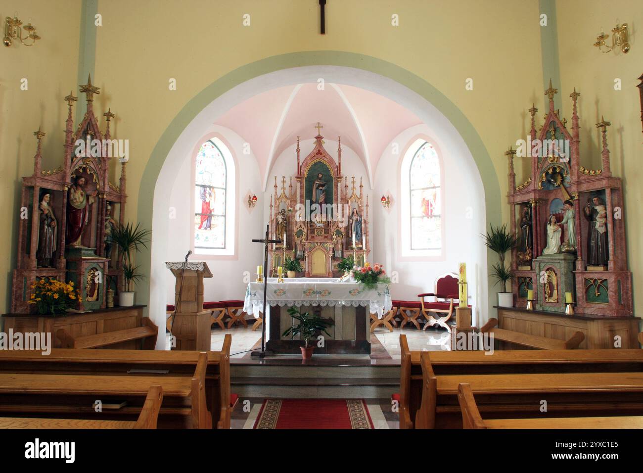 Pfarrkirche St. Lukas in Lukac, Kroatien Stockfoto