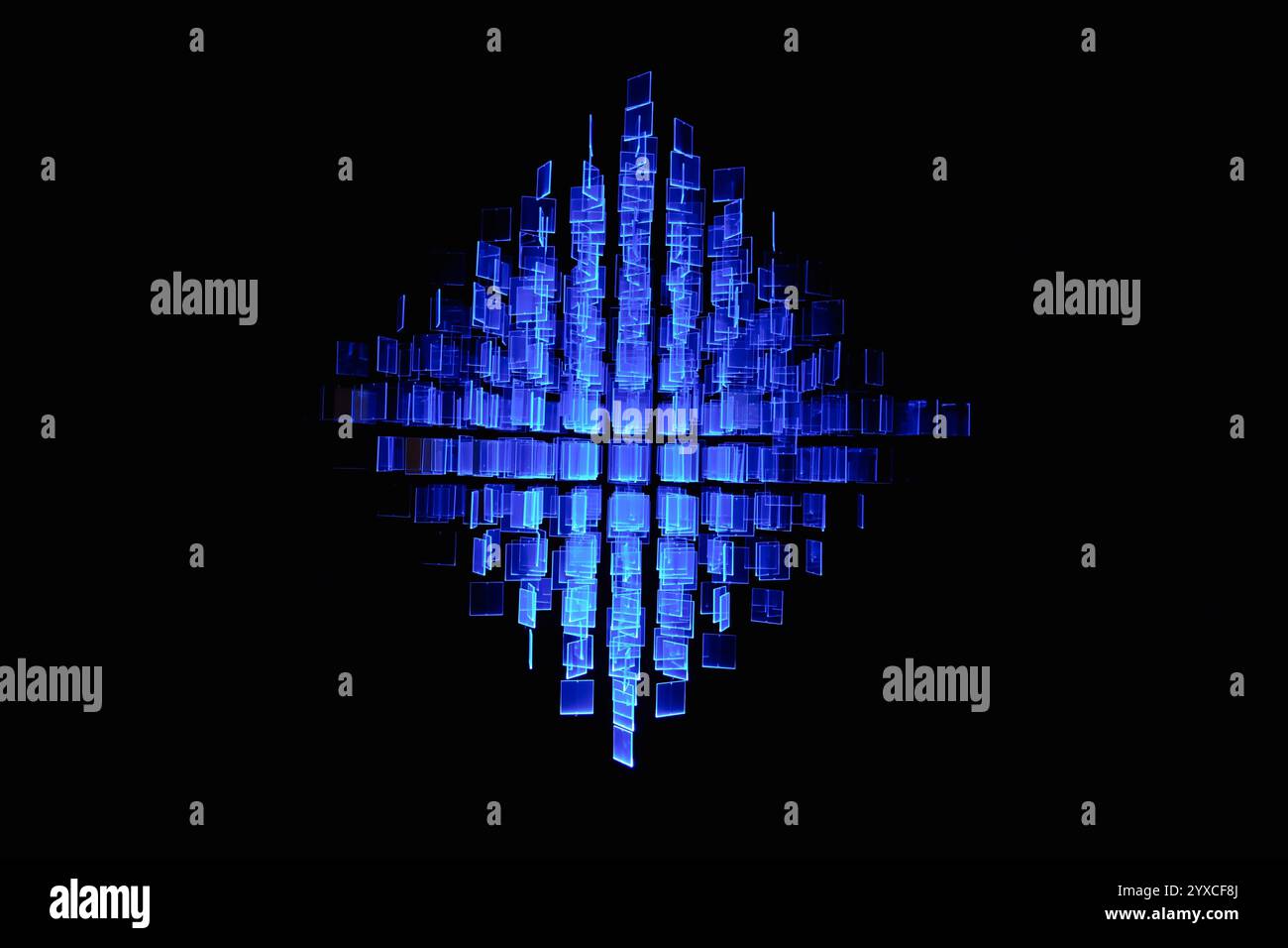 Informationstechnische Darstellung aus einem Bild einer Kunstinstallation von Julio Le Parc Stockfoto