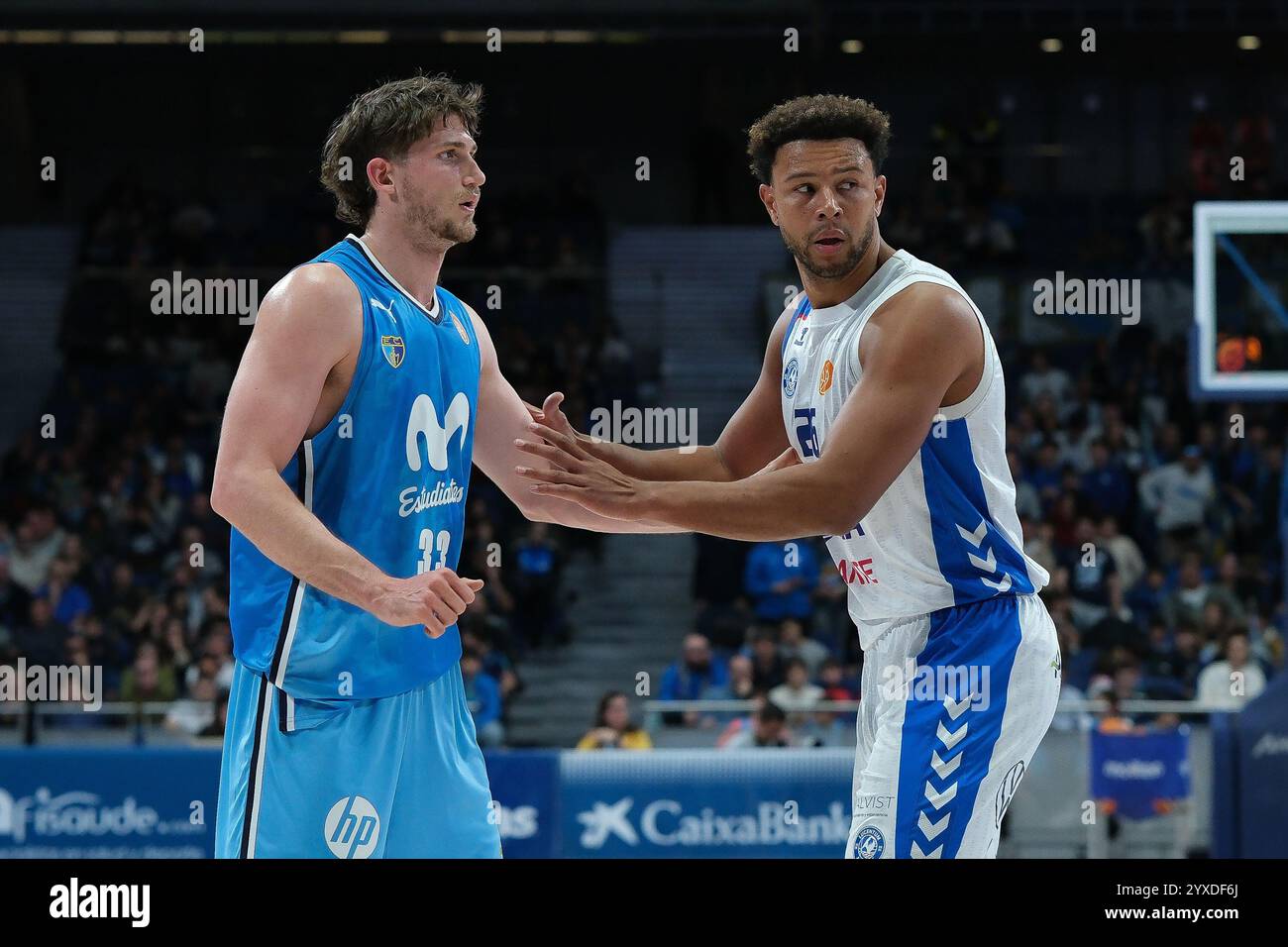 Madrid, Spanien. Dezember 2024. Spieler während Movistar Estudiantes und Alicante spielten die ACB Basketball League This im Wizink Center in Madrid. Dezember 2024 Spanien Credit: SIPA USA/Alamy Live News Stockfoto