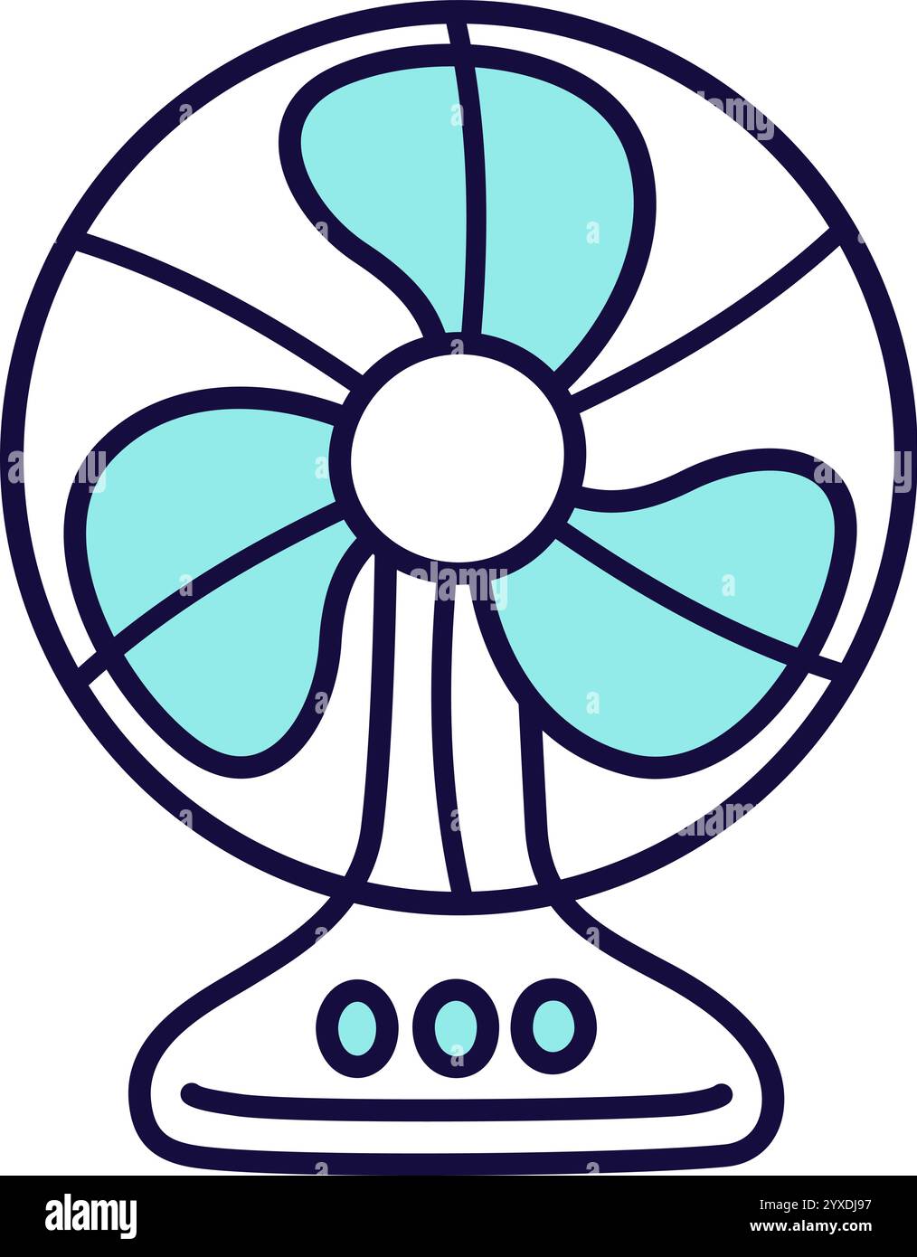 Elektrische Fächerlinie im einfachen handgezeichneten Kritzelstil. Illustration von Vektorclips. Stock Vektor