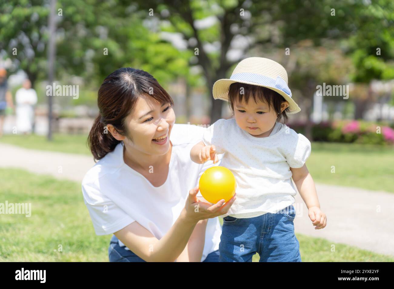 Japanisches Eltern- und Kind Stockfoto