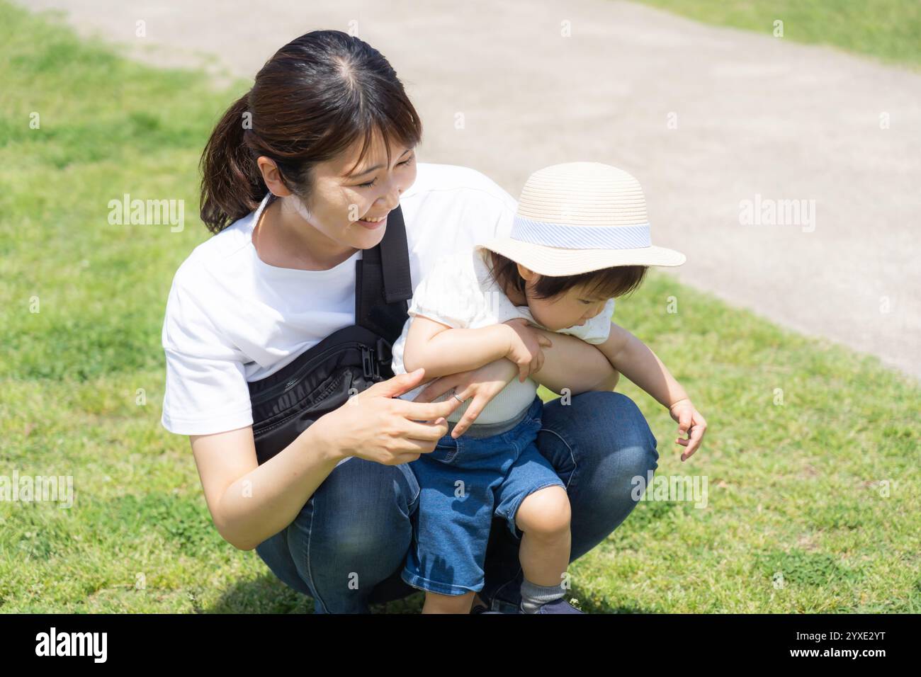 Japanisches Eltern- und Kind Stockfoto