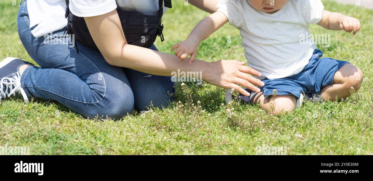 Japanisches Eltern- und Kind Stockfoto