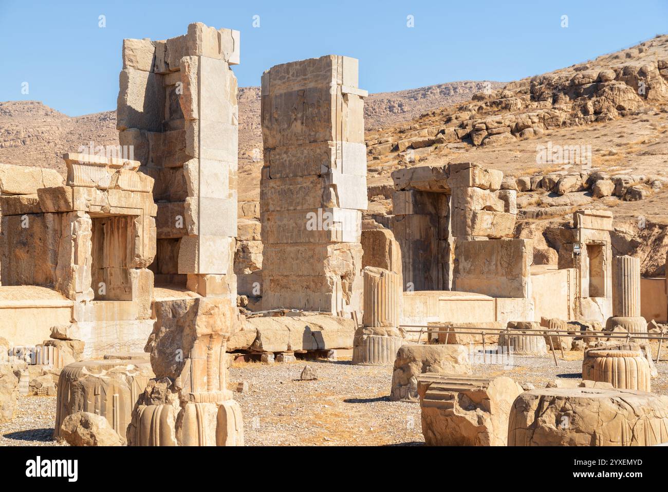 Fantastische Ruinen der Thronhalle in Persepolis, Iran Stockfoto