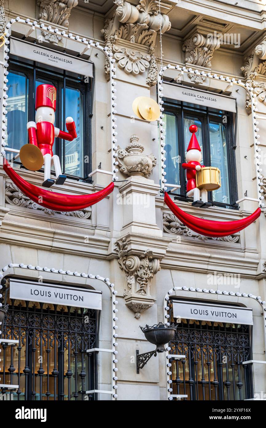 Galeria Canalejas Luxuseinkaufszentrum mit Weihnachtsdekoration, Madrid, Spanien Stockfoto