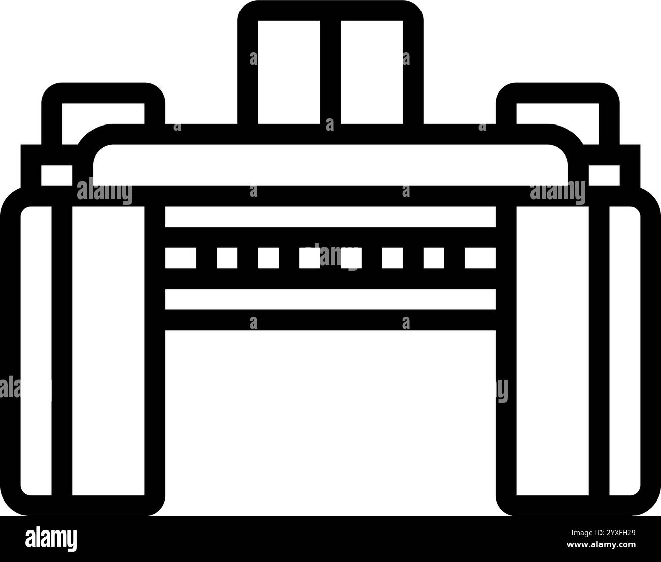 Ölfilterschlüssel, Reparaturlinie, Vektorgrafik Stock Vektor