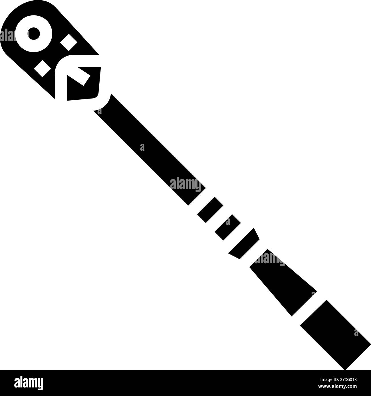 Drehmomentschlüssel Autoreparaturwerkzeug Glyphe Symbol Vektor Illustration Stock Vektor