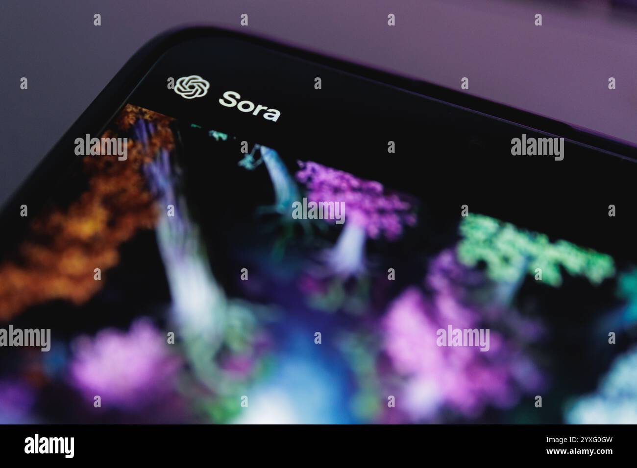 Sora OpenAI Text-to-Video generatives KI-Modell Stockfoto