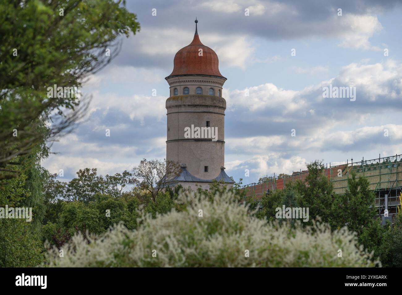 Das historische Deininger Tor, erbaut um 1517, Noerdlingen, Bayern, Europa Stockfoto