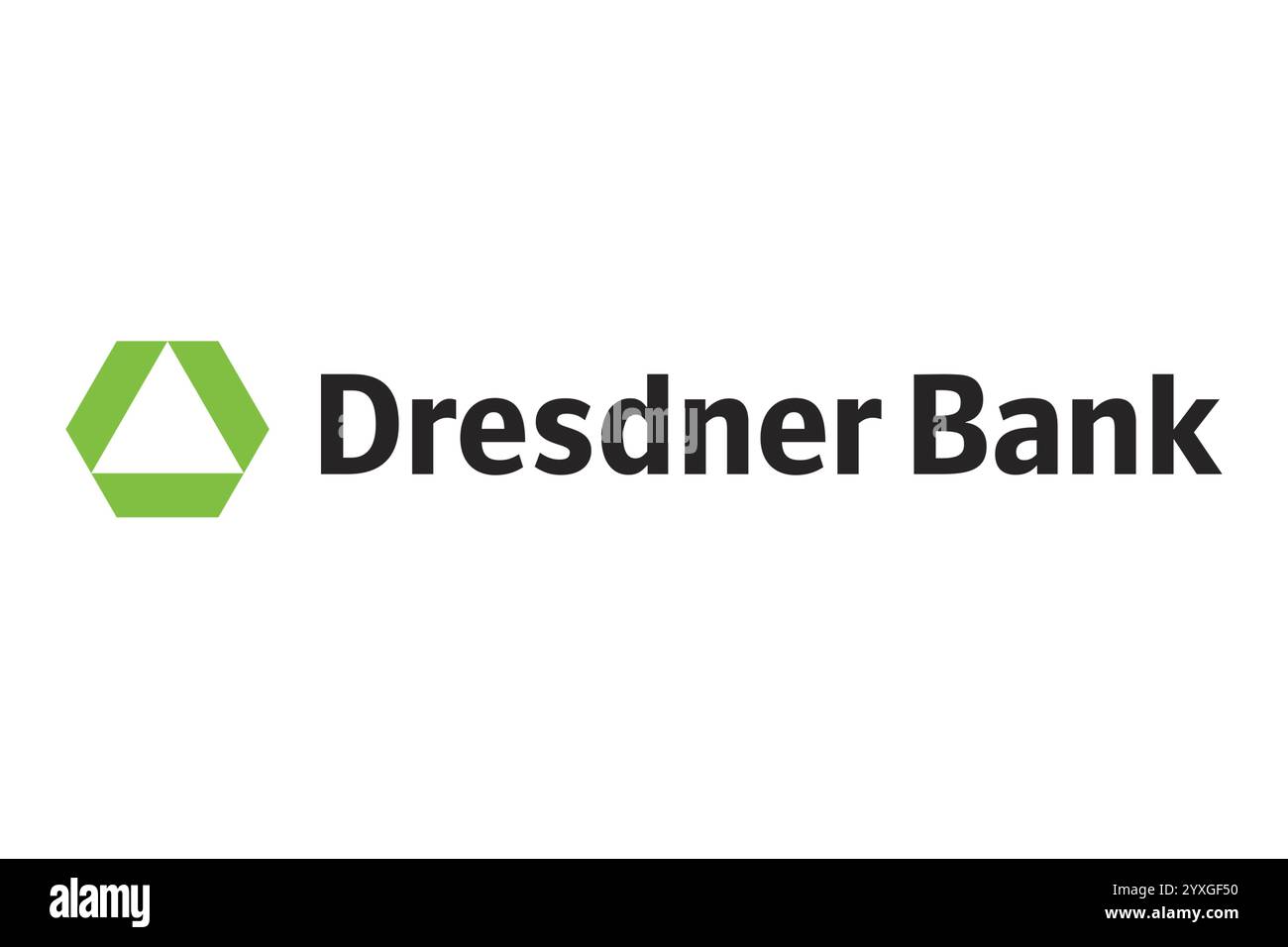 Firmenlogo, Firmenlogo, Logo, CI, Corporate Identity, Abbildung, Grafik, Unternehmen, Dresdner Bank, Universalbank, jetzt verkauft an com Stockfoto