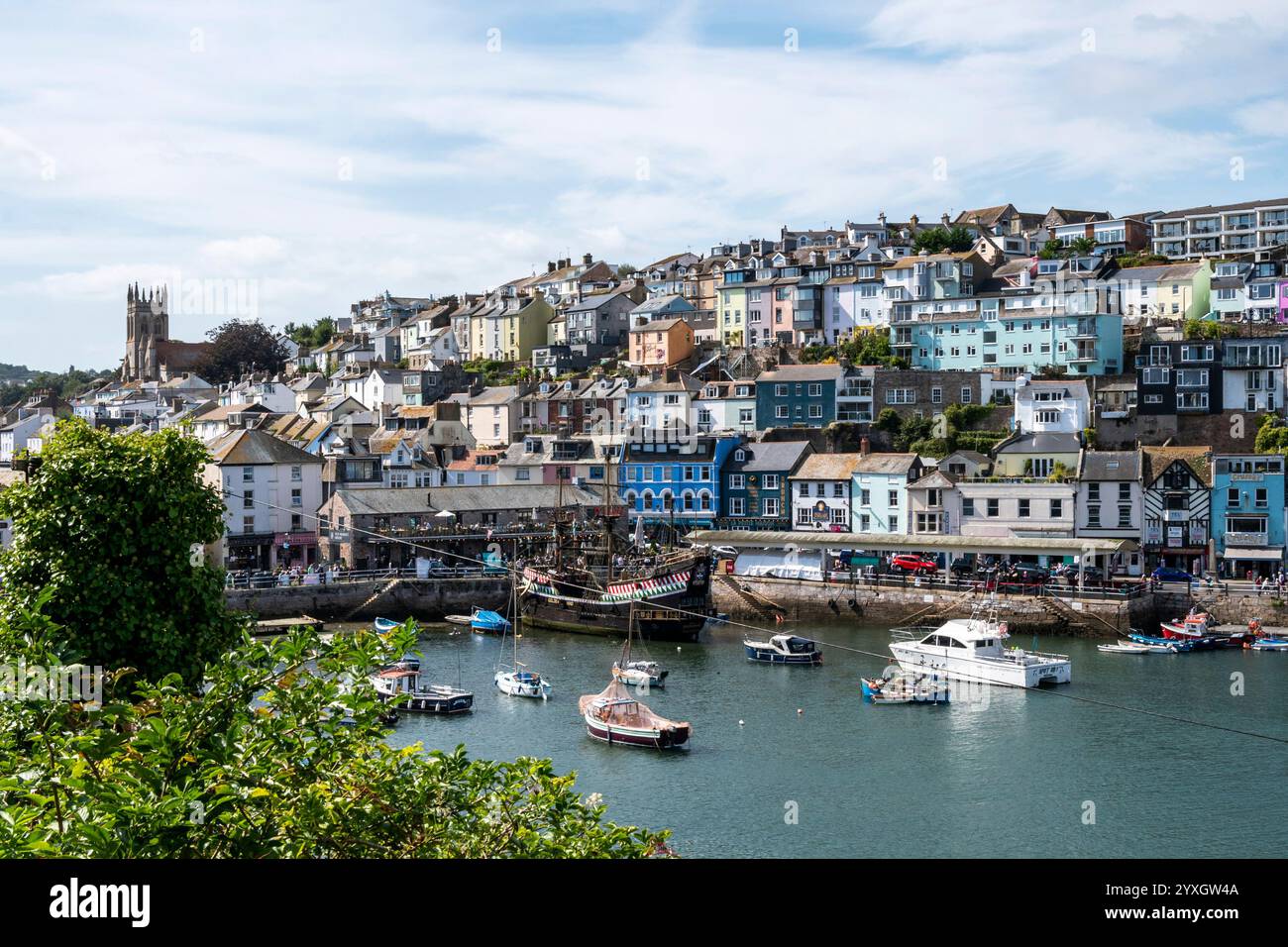 Brixham Harbour, Devon, England, Großbritannien Stockfoto