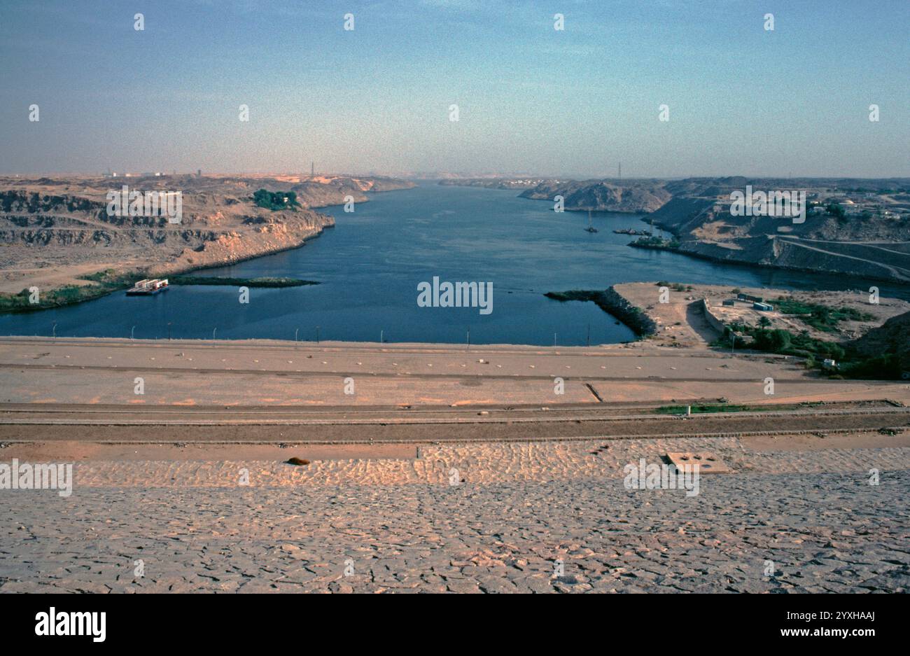 Wasserreservoir, Nasser-See, Assuan, Niltal, Ägypten, September 1989 Stockfoto
