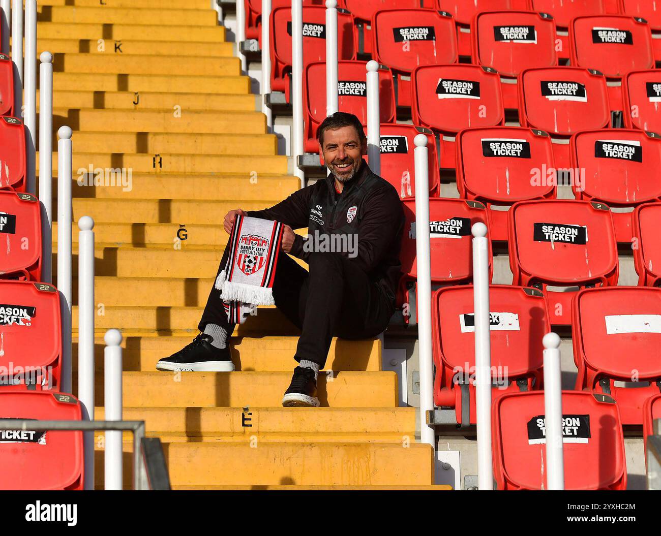 Tiernan Lynch, Manager des Derry City Football Club, Derry, Nordirland. Foto: George Sweeney/Alamy Stock Photo Stockfoto