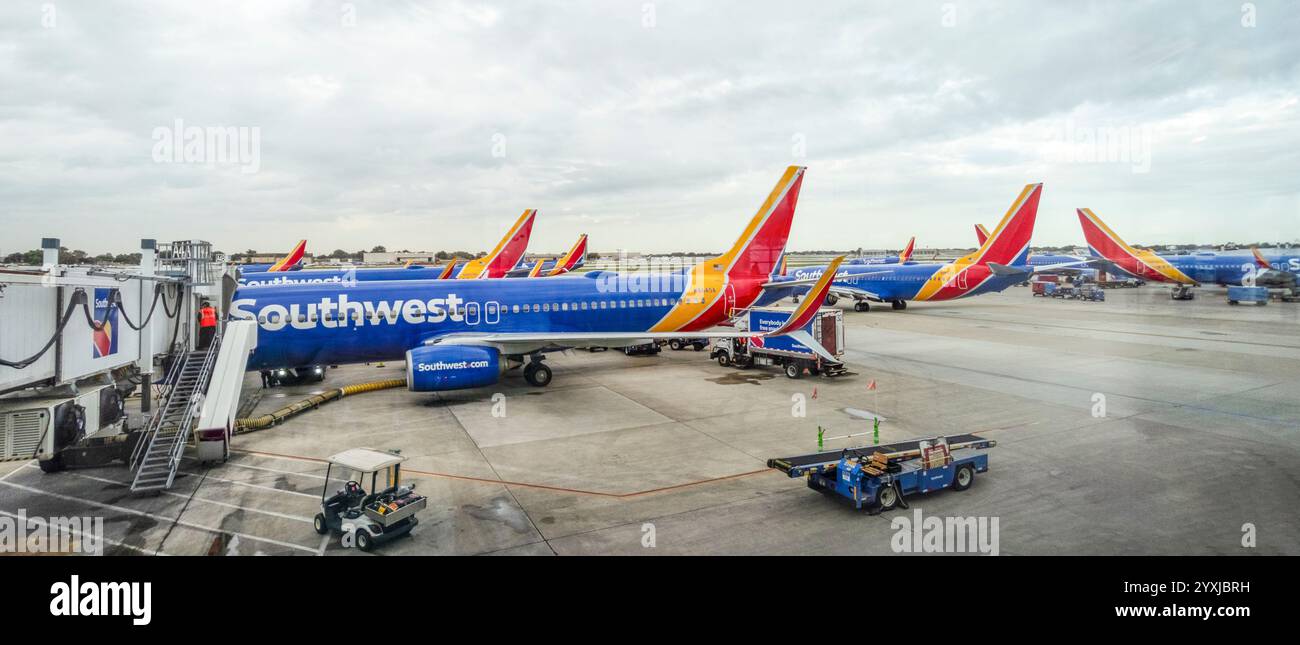 Southwest Airlines Flugzeuge am Baltimore/Washington International Thurgood Marshall Airport in Baltimore Maryland USA Stockfoto