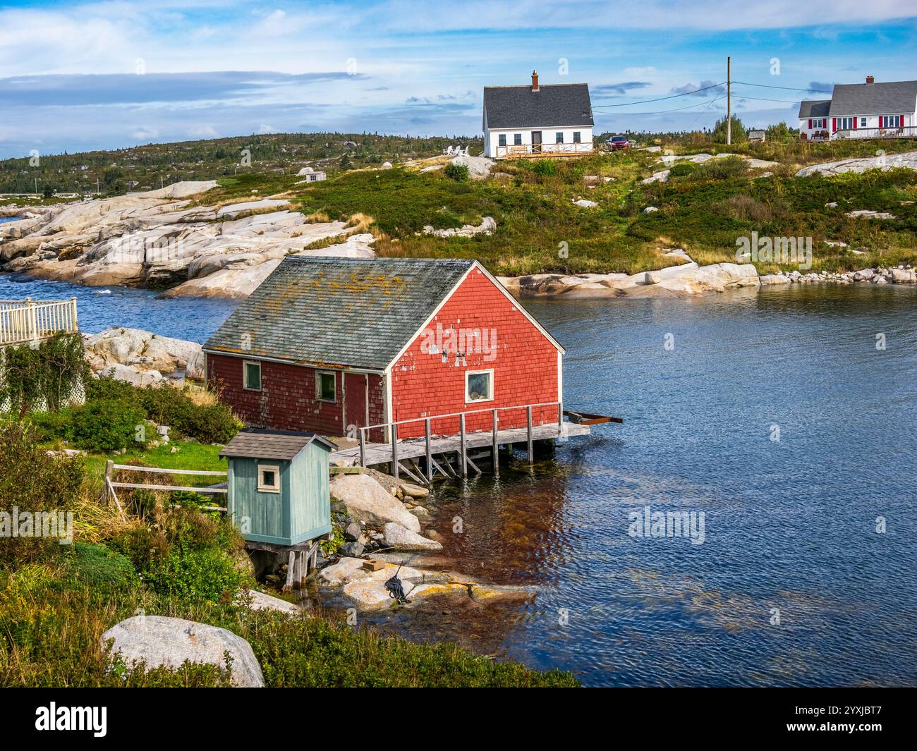 Malerisches Fischerdorf Peggys Cove in Nova Scotia Kanada Stockfoto