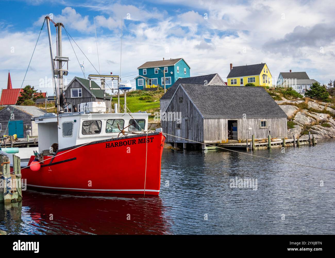 Malerisches Fischerdorf Peggys Cove in Nova Scotia Kanada Stockfoto