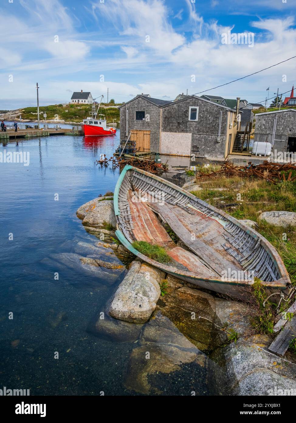 Malerisches Fischerdorf Peggys Cove in Nova Scotia Kanada Stockfoto