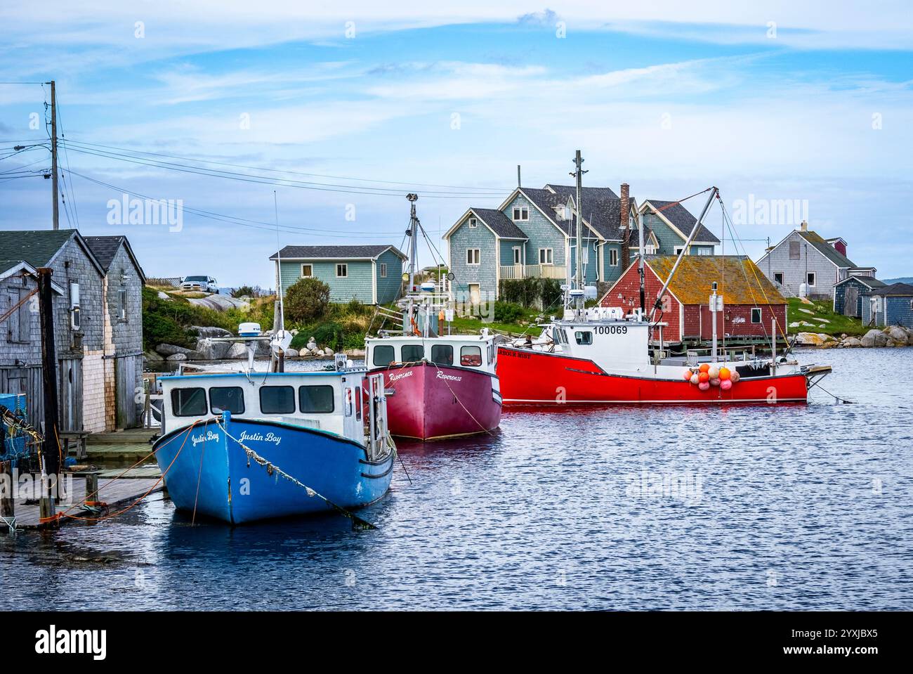 Malerisches Fischerdorf Peggys Cove in Nova Scotia Kanada Stockfoto