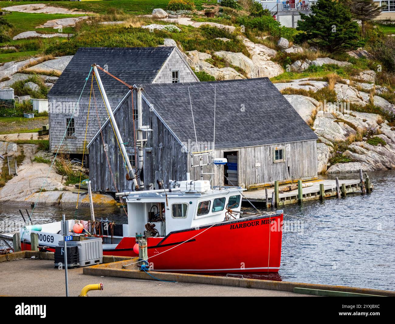 Malerisches Fischerdorf Peggys Cove in Nova Scotia Kanada Stockfoto