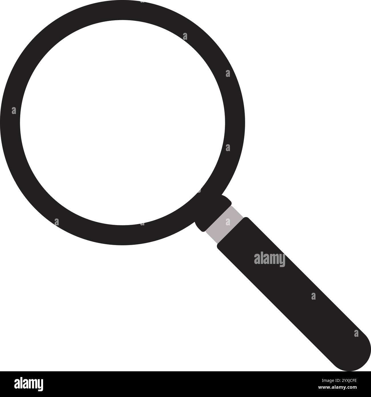 Lupe, Suchsymbol, Zoom-Objektiv-Symbol, Scan-Symbol, Objekt vergrößern Stock Vektor