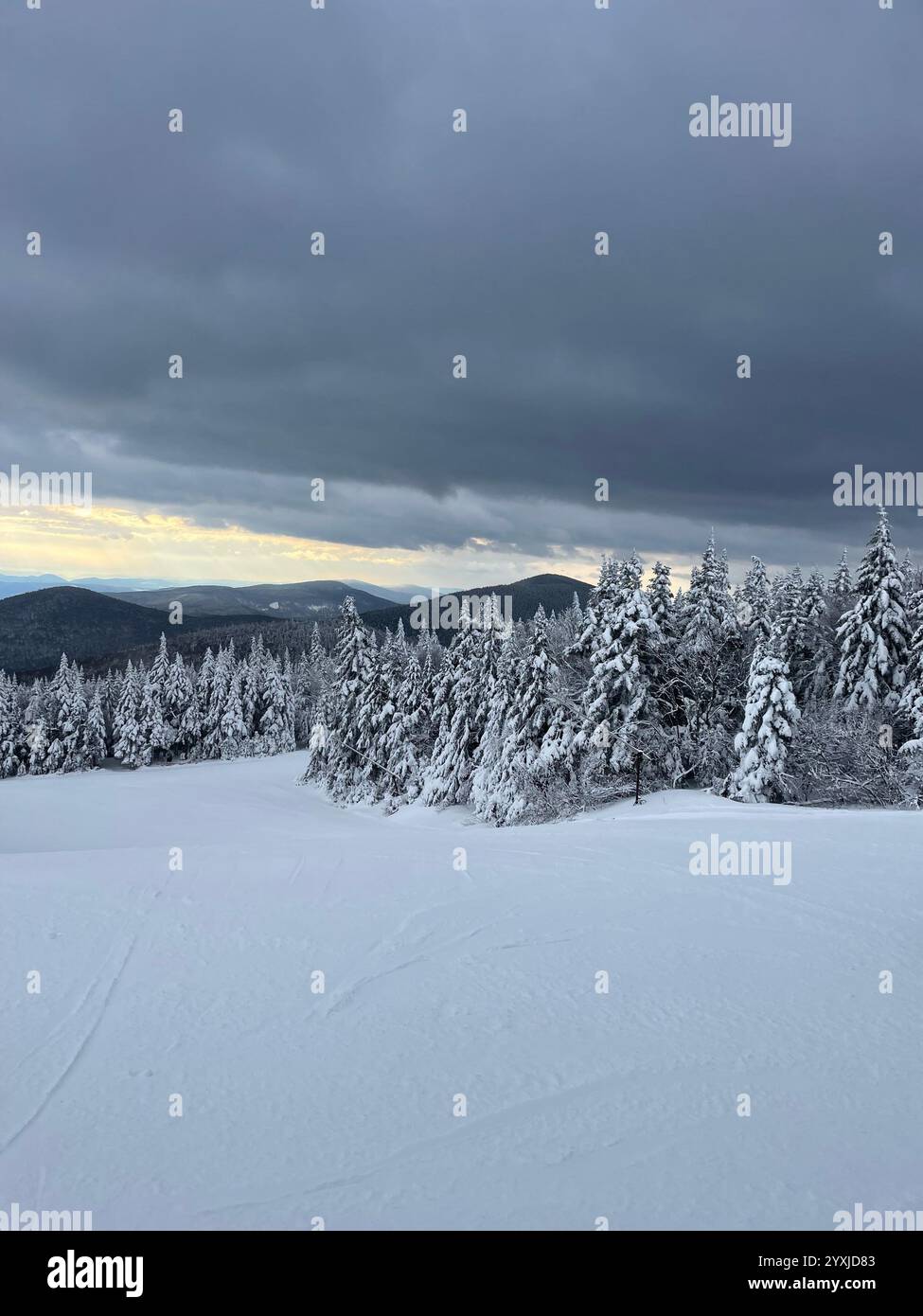 Skiberg - Smartphone-aufgenommenes Stockfoto
