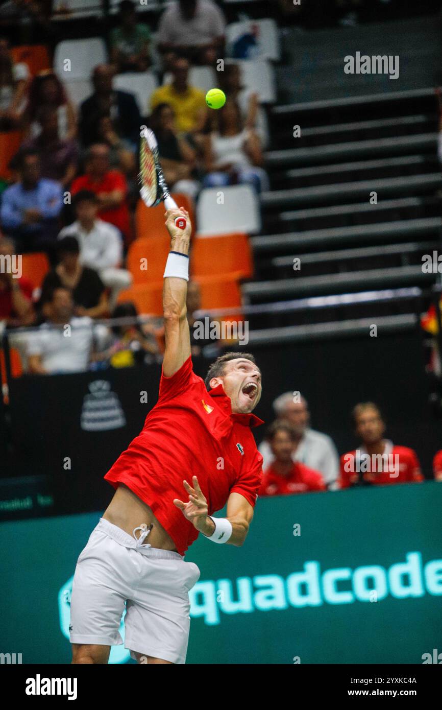 ROBERTO BAUTISTA SPANISCHER DAVIS-POKALSPIELER FÜR SPANIEN Stockfoto