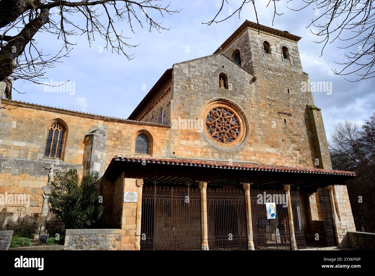 Kirche Saint COSME und Saint Damian. Covarrubias, Burgos, Spanien Stockfoto