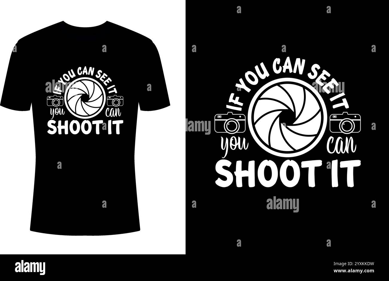 Wenn Sie es sehen können, können Sie es aufnehmen Fotografie T-Shirt Design Stock Vektor