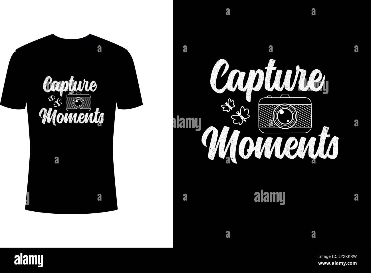 Capture Moments Fotografie T-Shirt Design Stock Vektor