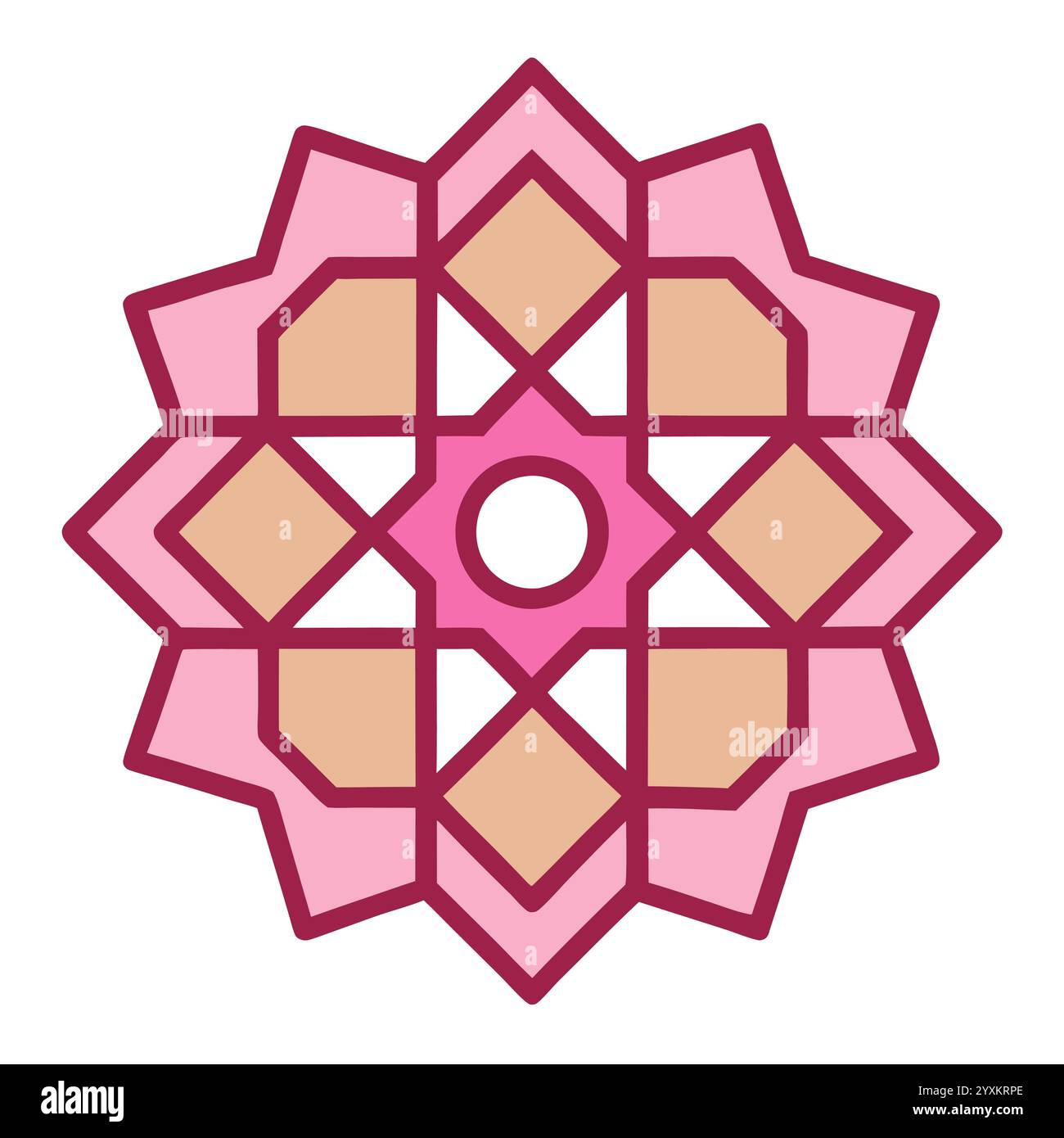 Schönes islamisches geometrisches Muster - elegantes arabisches Sterndesign für Wohnkultur, digitale Kunst und Druck Stock Vektor