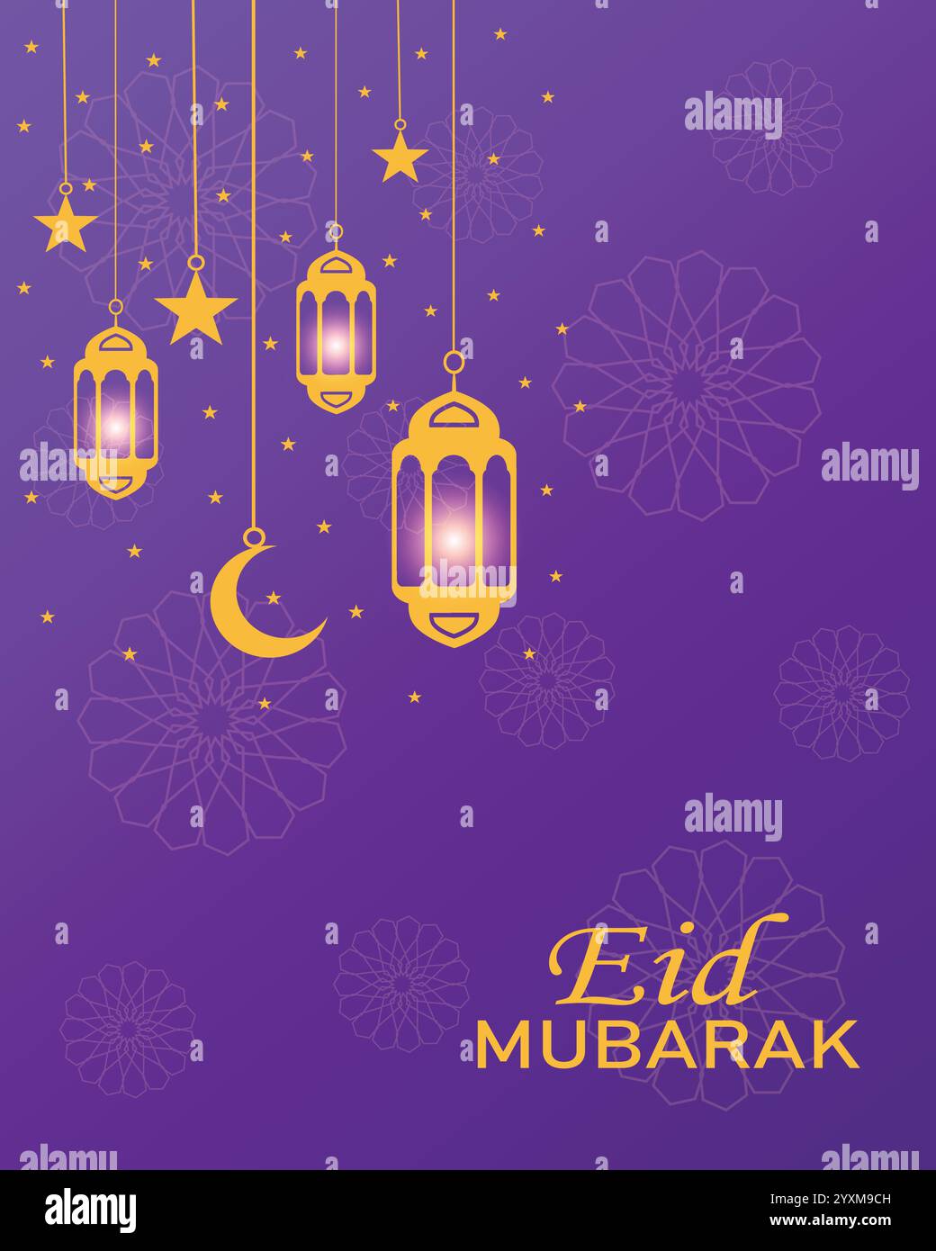 EID Mubarak, islamische Grüße Hintergrund Vektor-Design Stock Vektor