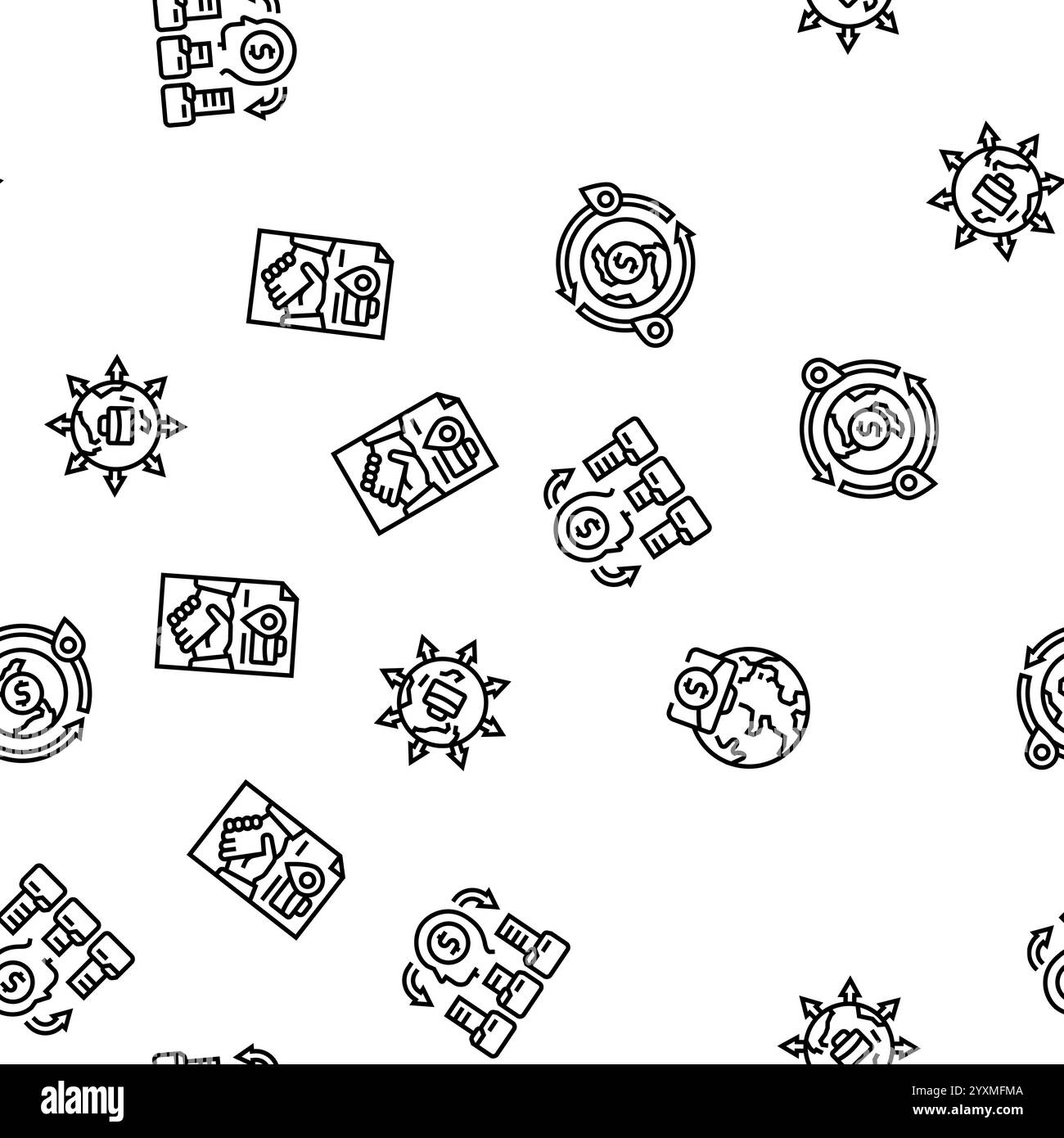 Moderne Geschäftsstrategie nahtloser Mustervektor Stock Vektor