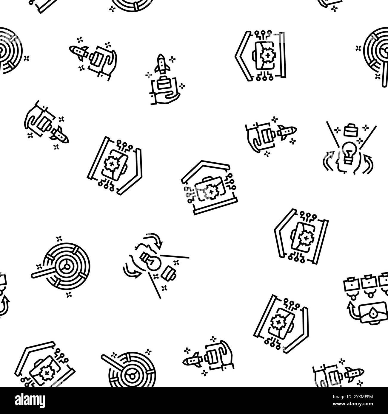 Moderne Geschäftsinnovationen nahtloser Mustervektor Stock Vektor