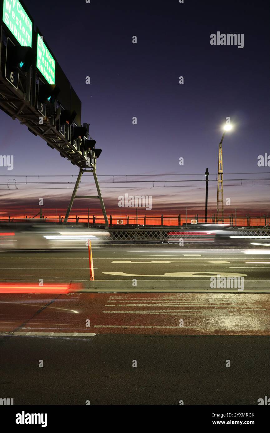 Harbour Bridge in Sydney NSW, Australien bei Sonnenuntergang Stockfoto