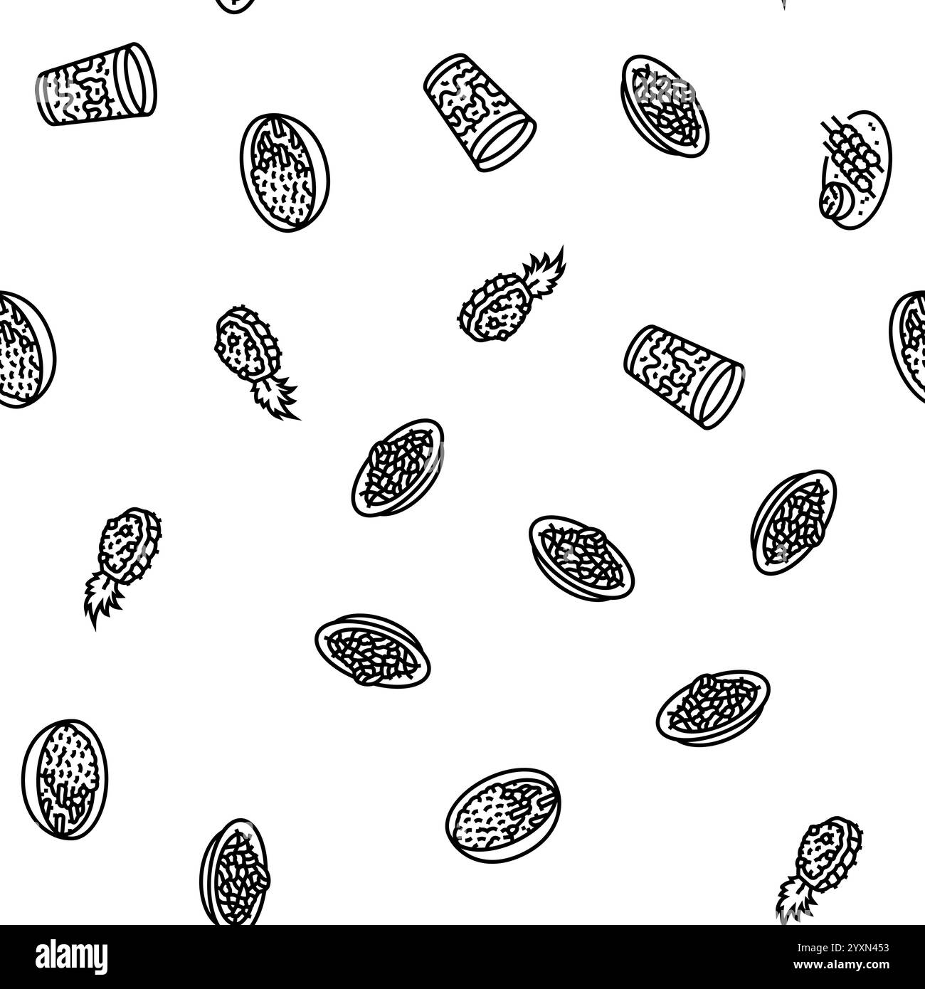 thai Küche Essen asien nahtlose Muster Vektor Stock Vektor