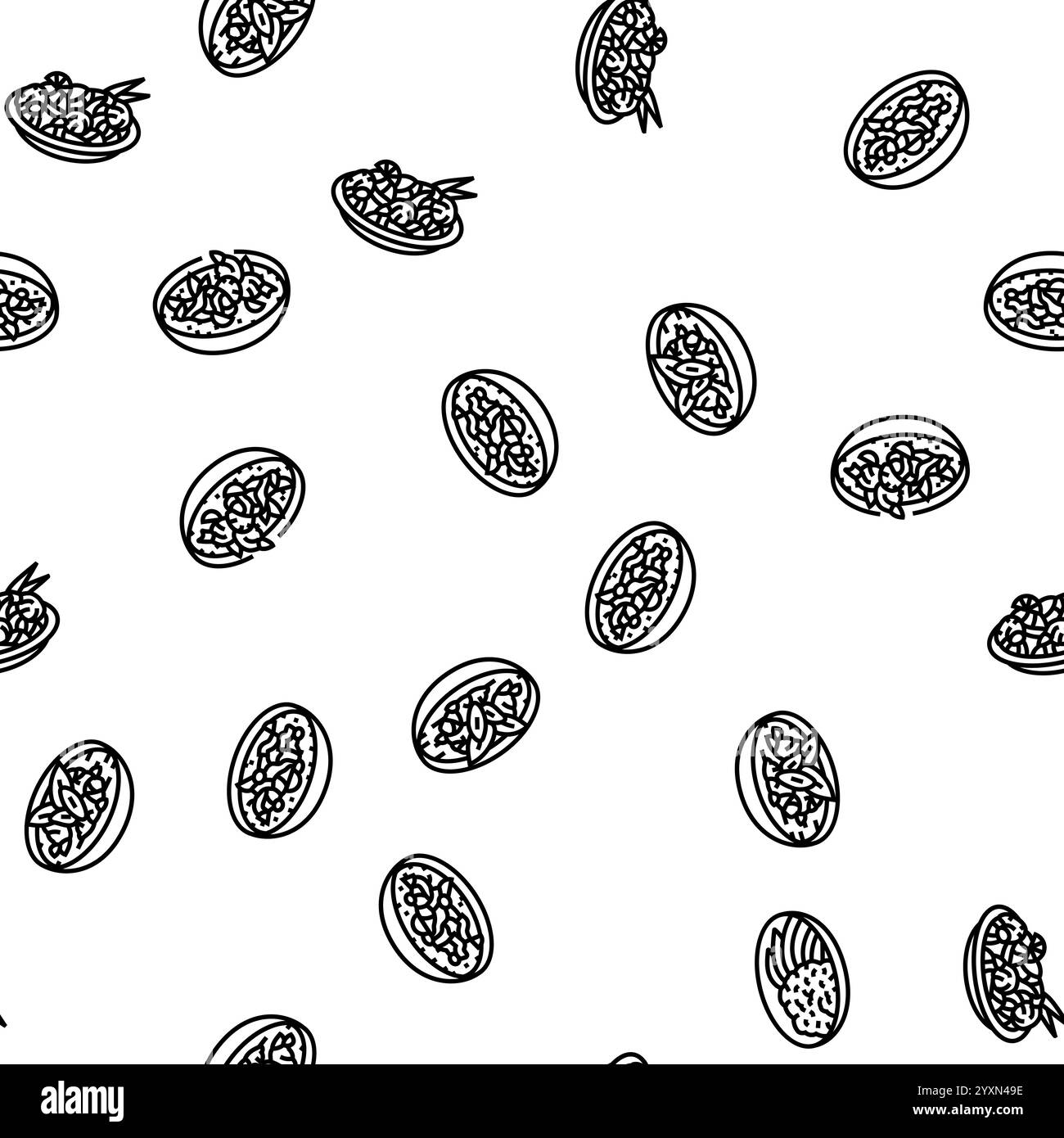 thai Küche Essen asien nahtlose Muster Vektor Stock Vektor