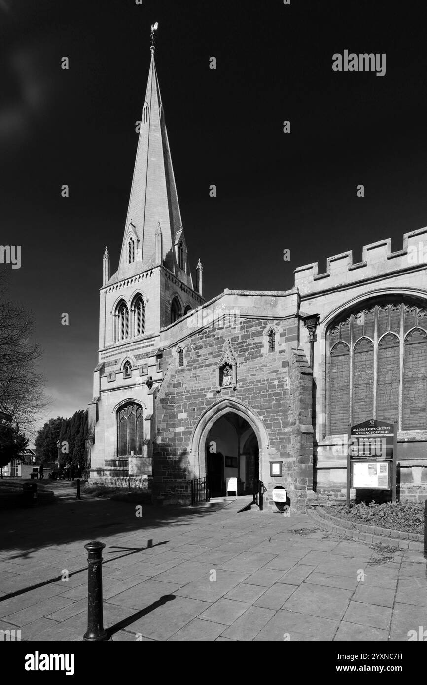 All Hallows Pfarrei Kirche, Wellingborough Stadt, Northamptonshire, England, UK Stockfoto