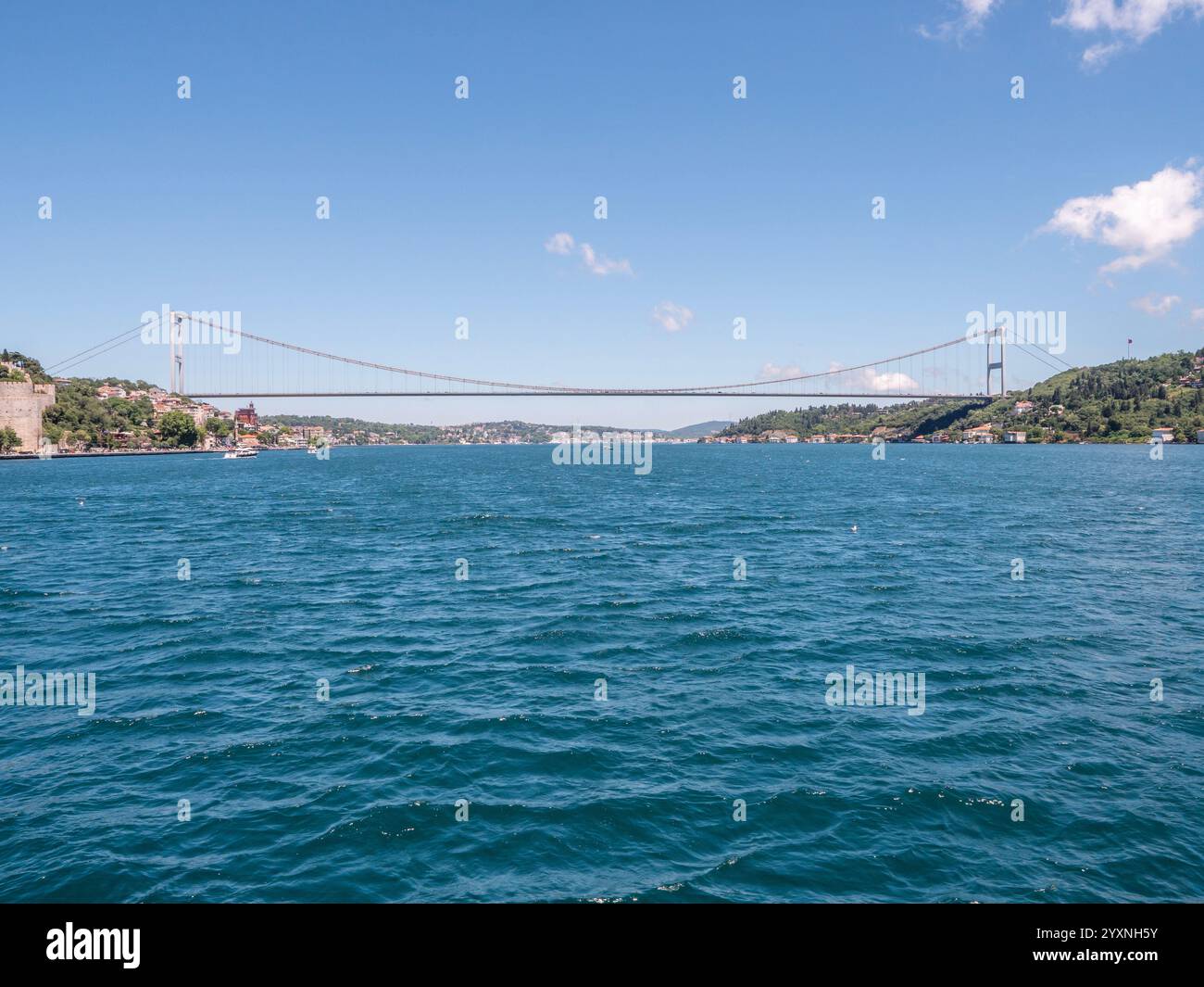 Bosporusbrücke in Istanbul in der Türkei, die Europa und Asien verbindet Stockfoto