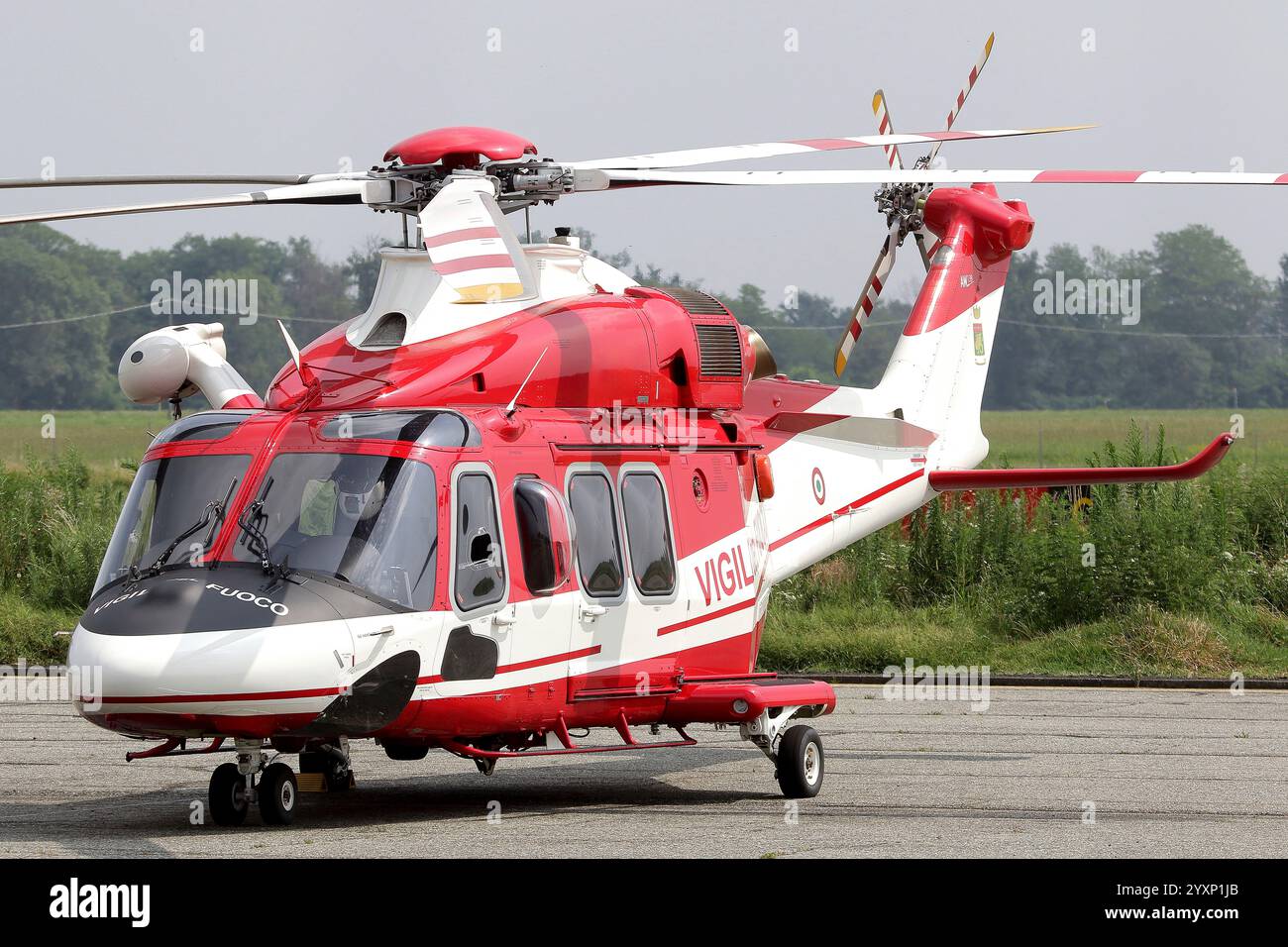 AW139 Hubschrauber des italienischen Vigili del Fuoco. Stockfoto
