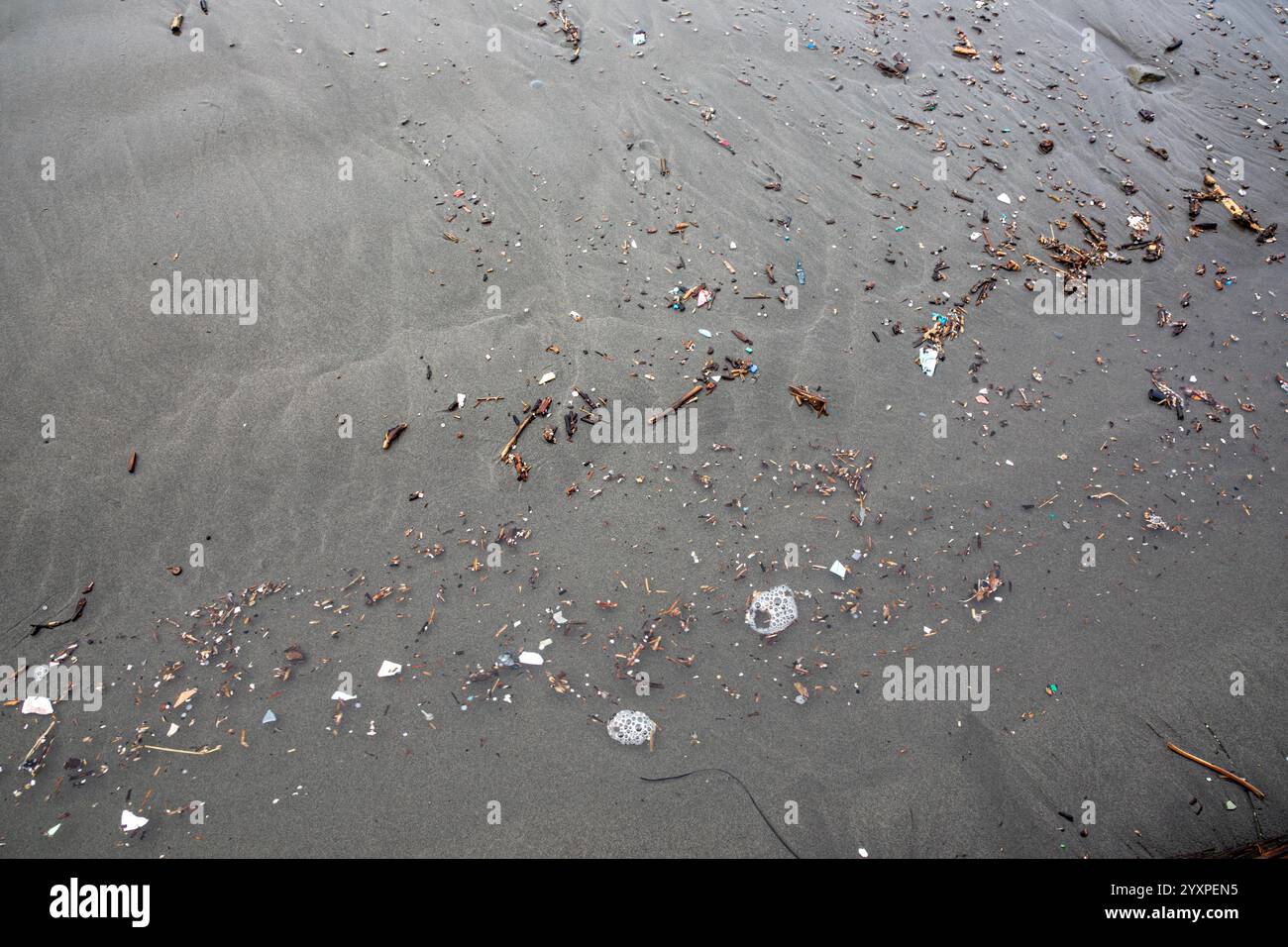 WA25990-00...WASHINGTON - Plastik wird an Küstenstränden im Olympic National Pari gespült. Stockfoto