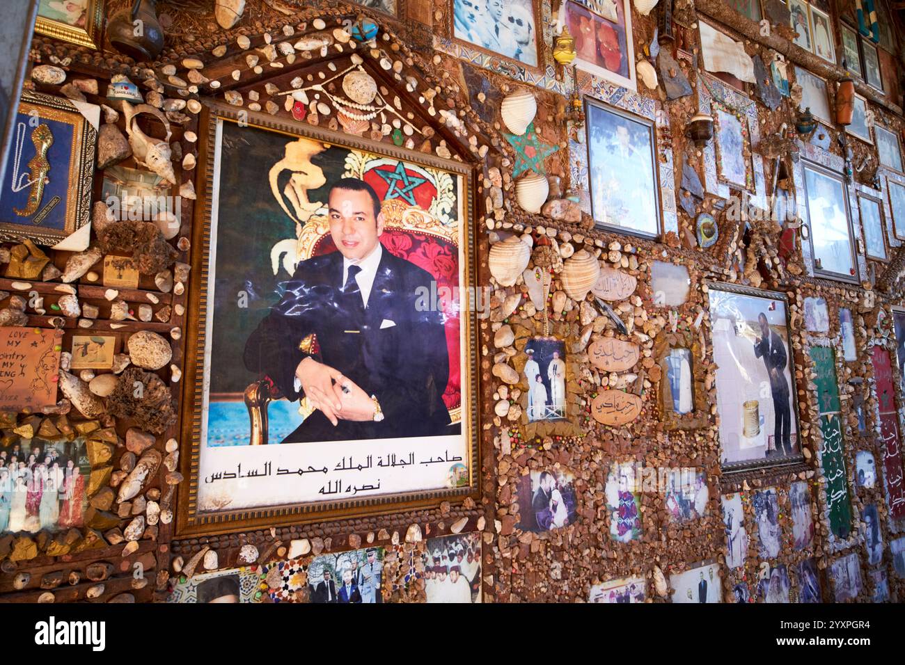 Widmung an König mohammed VI. Von marokko in der Medina von marrakesch, marokko Könige von marokko Geschichte Straße Stockfoto