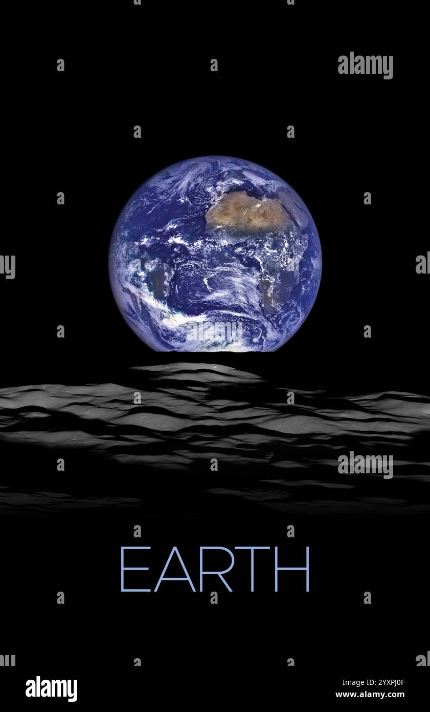 Sonnensystem-Poster der Erde. Stockfoto