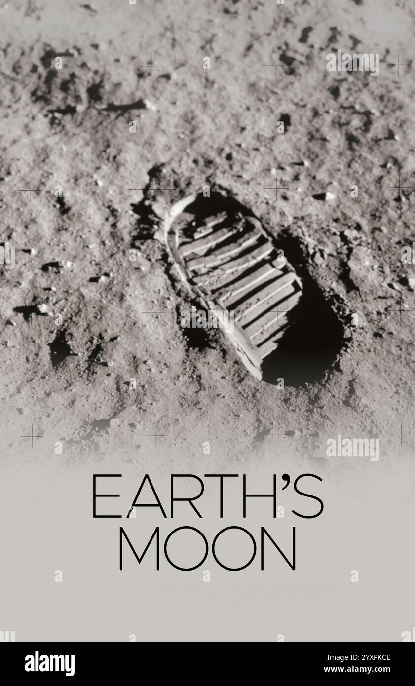 Sonnensystem-Poster des Erdmondes. Stockfoto