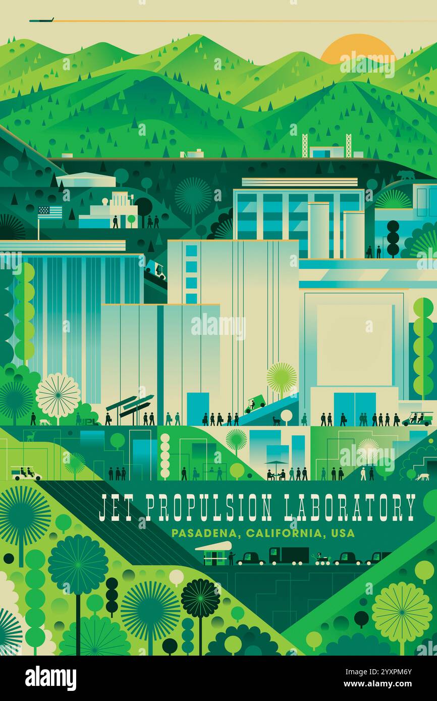 Poster Für Das Labor Für Jet-Antrieb Stockfoto